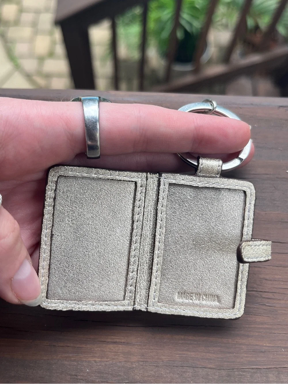 Vintage Coach gray/silver mini photo-book keychain 🤍❄️